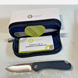 CIVIVI Knife with Black Handle and Silver Blade